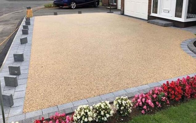Resin driveway installation in Lincoln by Total Paving & Surfacing