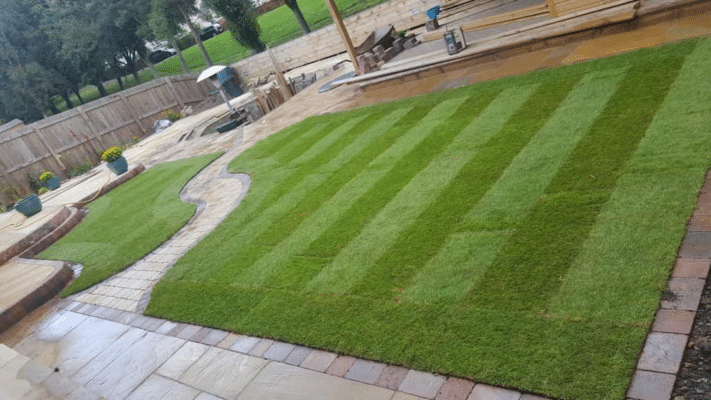 garden landscaping project completed by local contractors